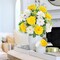 Summer Bouquet Flowers for Grave 2 Bundles Yellow White Rose Lily Bouquets